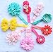 QandSweet Baby Girl's Beautiful Headbands and Bows Soft Nylon Head Wraps for Photograph (Mix 9 Colors)