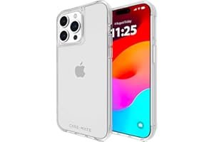Case-Mate Tough iPhone 15 Pro Max Case - Clear [12ft Drop Protection] [Wireless Charging Compatible] Slim Phone Case for iPhone 15 Pro Max 6.7", Shockproof Cover with Anti Yellowing, Anti Scratch Tech