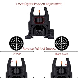 Fiber Optic Sights,Flip Up Front and Rear Backup