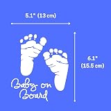 [TownStix] 3-in-1 Baby on Board Baby in Car Footprint Window Decal Pack view 2