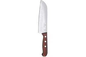 Victorinox Wood, Santoku Knife, 17cm, Straight, Fluted, Wood