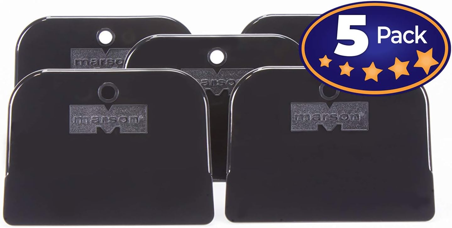 3M Marson Premium 4 Inch Black Body Filler Spreader 5 pack Flexible