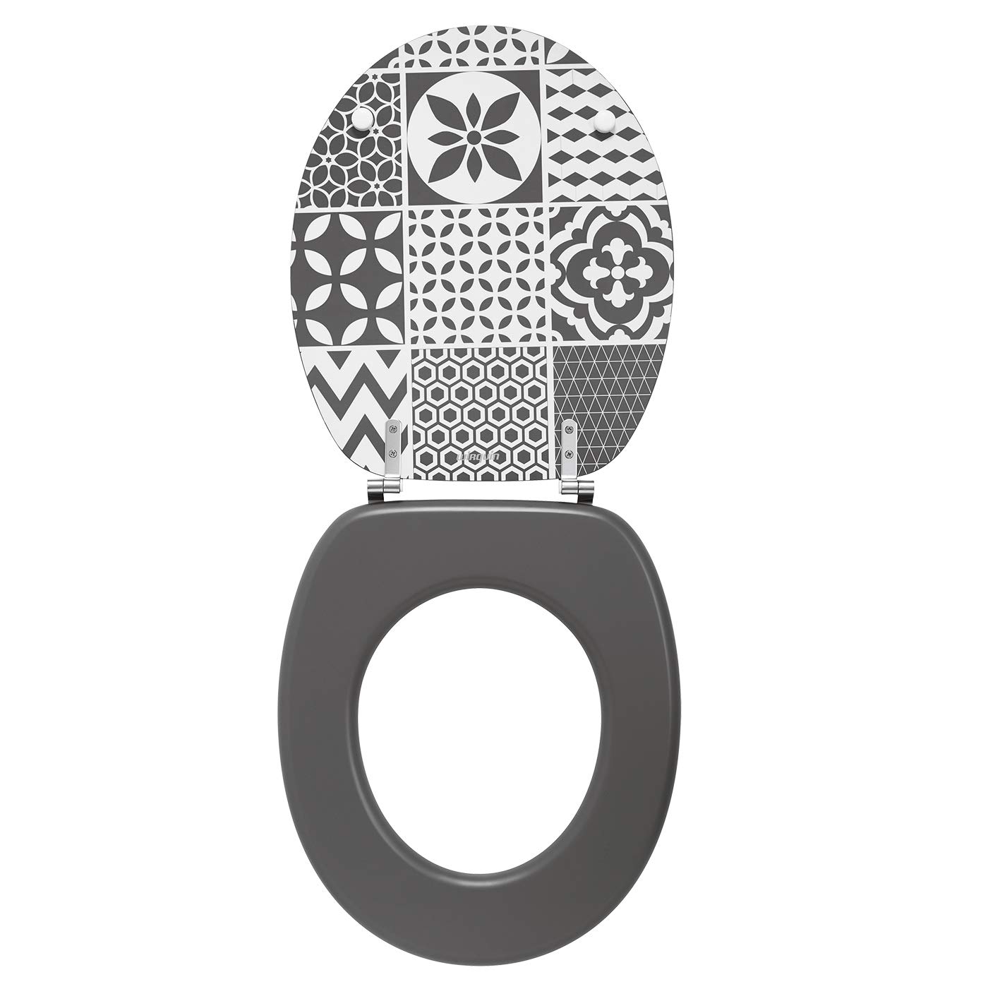 Wirquin 20722706 Woody toilet seat mat cement tiles 43x37.5x6.5cm