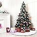 Aytai Christmas Tree Skirt 48 Inch White Faux Fur Christmas Tree Skirt Luxury Tree Skirts for Holiday Christmas Decorations