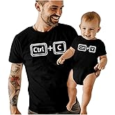 Ctrl C Ctrl V Dad and Baby Matching Outfits, Copy & Paste Shirts Set Gift for New Dads and Father's Day