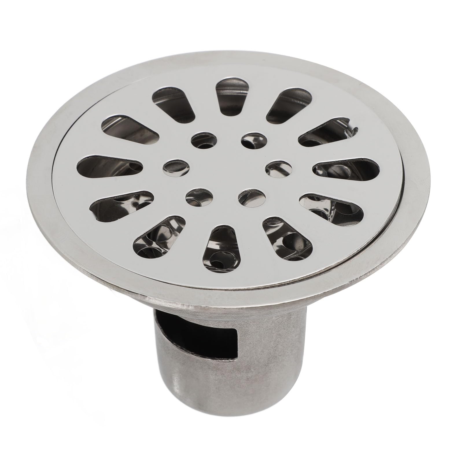 Delaman Round Shower Drain Kit, 9cm/3.5Inch Stainless Steel Floor Drain Anti-Odor Round Shower Trap Cover for Kitchen Bathroom Balcony Laundry