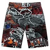 SILKWORLD Men's Tether Plaid Swim Trunks