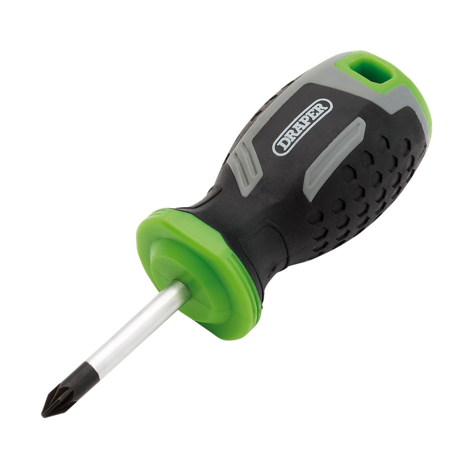 Draper Pozi Soft Grip Screwdriver, PZ1 x 38mm - 13367 - Magnetic Tip, CRV Blade