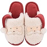 XIXITIAO Christmas Slippers Memory Foam Slippers for Women Warm House Slippers for Woman Cozy Fuzzy Bedroom Home Shoes for Indoor