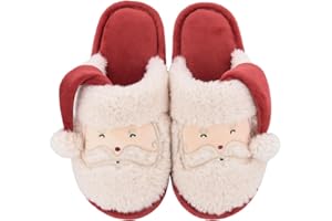 XIXITIAO Christmas Slippers Memory Foam Slippers for Women Warm House Slippers for Woman Cozy Fuzzy Bedroom Home Shoes for Indoor