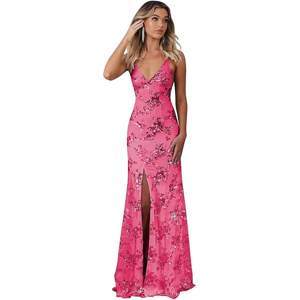 soft grunge prom dress Women's Halter Neck Ruched Split Evening Dress