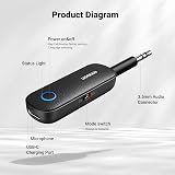 UGREEN Bluetooth 5.4 Transmitter Receiver 2-in-1 3.5mm TX RX 12H view 6
