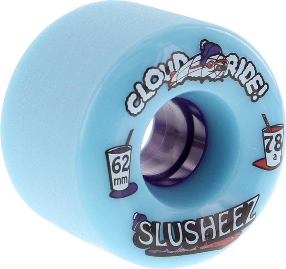 Cloud Ride Wheels Slusheez Light Blue Skateboard Wheels - 62mm 78a (Set of 4)