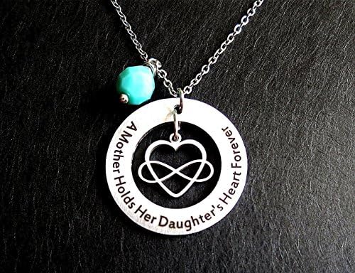 Christmas Day Gifts For Mother A mother Holds Her Daughters Heart Forever Stainless Steel Infinite Love Necklace Mother's Day Gifts