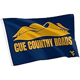 Desert Cactus West Virginia University Flag - 3 x 5 Feet WVU Mountaineers Banner, Indoor/Outdoor Durable Fabric Display (Style L1)