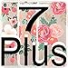 iPhone 8 Plus Case, iPhone 7 Plus Case, [3-Pack] CarterLily Watercolor Flowers Floral Pattern Soft Clear Flexible TPU Back Case for iPhone 7 Plus iPhone 8 5.5'' - Red Flowers