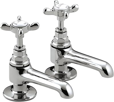 Bristan Bristan 1901 Basin Pillar Taps with Crosshead Chrome N 1/2 C CD