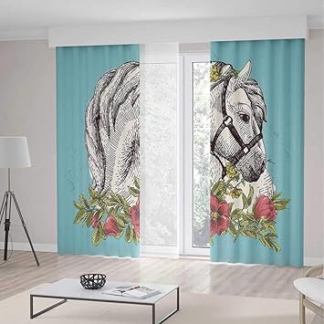 Amazon Com Yoliyana Small Window Blackout Curtains Floral