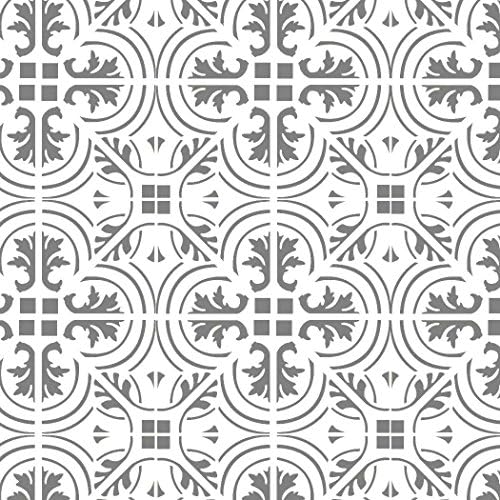 Wall Moroccan Reusable Tile Stencil T0065 for DIY Wall Decor Furniture Floor Craft (Large)