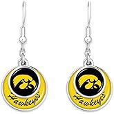 Iowa Hawkeyes Stacked Disk Earrings Jewelry Gift Licensed IU