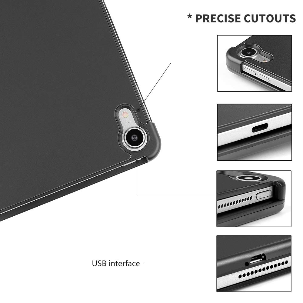 Keyboard Case for iPad Pro 11,130 Degree Rotation, 7 Color Backlit Keyboard,Thin and Light Case,BT Connect, iPad Pro 11 Keyboard Case, (Black, 11)