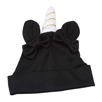 Vektenxi Premium Cartoon Baby Kleinkind Einhorn Horn Beanie Wintermütze Nette Bowknot Head Wrap Cap