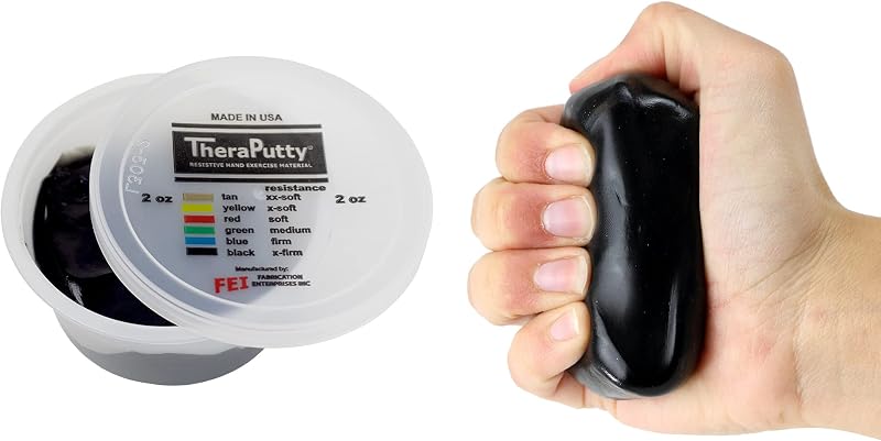 Cando TheraPutty 2 oz Black - Strong Therapeutic Modelling Clay