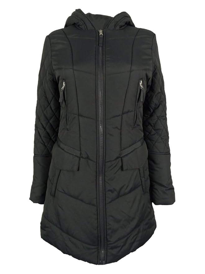 Maralyn & Me Women's Long Hooded Puffer Coat Grey Amazon.co.uk