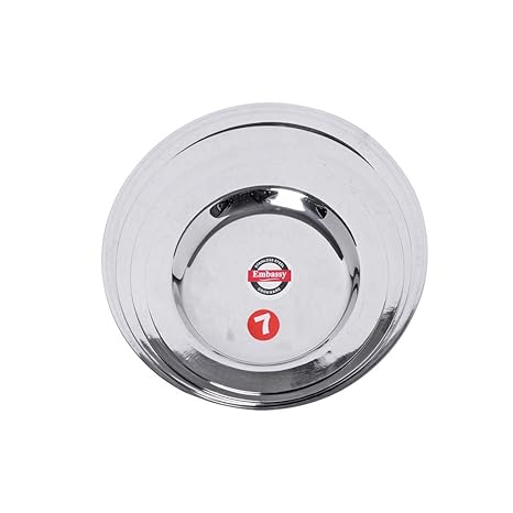 Embassy Stainless Steel Ciba Tope Lid, Set of 4 (Small Sizes 7-10; 12.4, 14, 15.2, 17 cms)