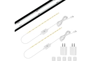 Tatazone 2 Pack Bright COB Sewing Machine Light with Touch Dimmer, 6500K Dimmable Uniform Sewing Light Strip, 144 LEDs Cool White Sewing Light for Brother, Janome, Babylock, Pfaff
