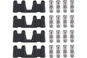 JDMON Compatible with New Hydraulic Roller Lifters Set of 16 and 4 Guide Trays Chevy LS1 LS2 LS3 LS6 LS7 LQ4 LQ9 LY5 LY6 LM7 4.8 5.3 5.7 6.0 GM Replace 12499225 HL124