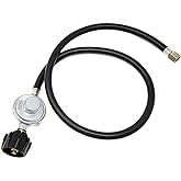 GasOne Propane Regulator 3 Feet Universal QCC1 Grill Replacement with 36 inches hose for Most LP Gas Grill, Heater and Fire Pit Table, 3/8" Female Flare Nut