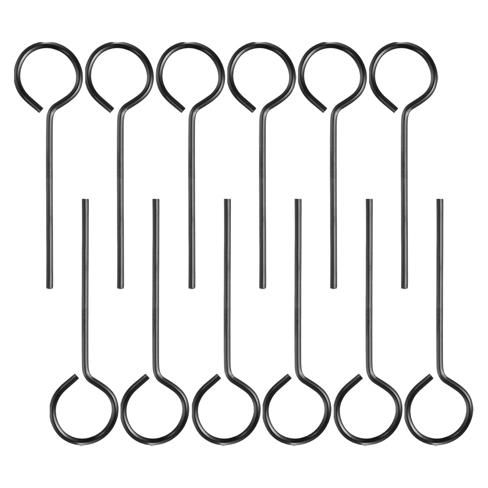 PATIKIL 5/32" Standard Hex Dogging Key, 12 Pack Solid Steel Wrench Door Key with O-Ring Full Loop for Crash Bar, Push Bar Emergency Exit Devices, Black