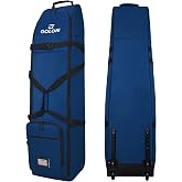 Goloni Golf Travel Bag with Wheels for Airlines, Heavy Duty Golf Club Travel Case, Water Resistant Golf Bag Cover for Air Travel, Portable Foldable Golf Luggage for Men Women