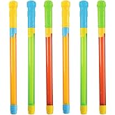 6PCS Super Water Squirt Toys,16.5 Inch Summer Plastic Water Squirters Water Shooter for Swimming Pool Sand Water Fight Toys Party Favors