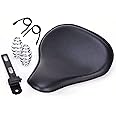 Black Motorcycle Cushion Spring Solo Seat compatible with Honda Rebel 250 300 500 Refit Bobber