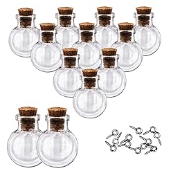 MIGK 24pcs Small Mini Glass Jars Bottles with Cork