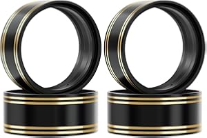 EPINON 110g/pc Brass 1.9 Beadlock Wheels Internal Ring Clamp Ring Fit 1.9" Wheel Rim RC Wheel Counterweight for 1/10 TRX4 TRX6 Axial SCX10 Capra Redcat GEN7 GEN8 VS4-10 RC Crawler (4Pcs Black)