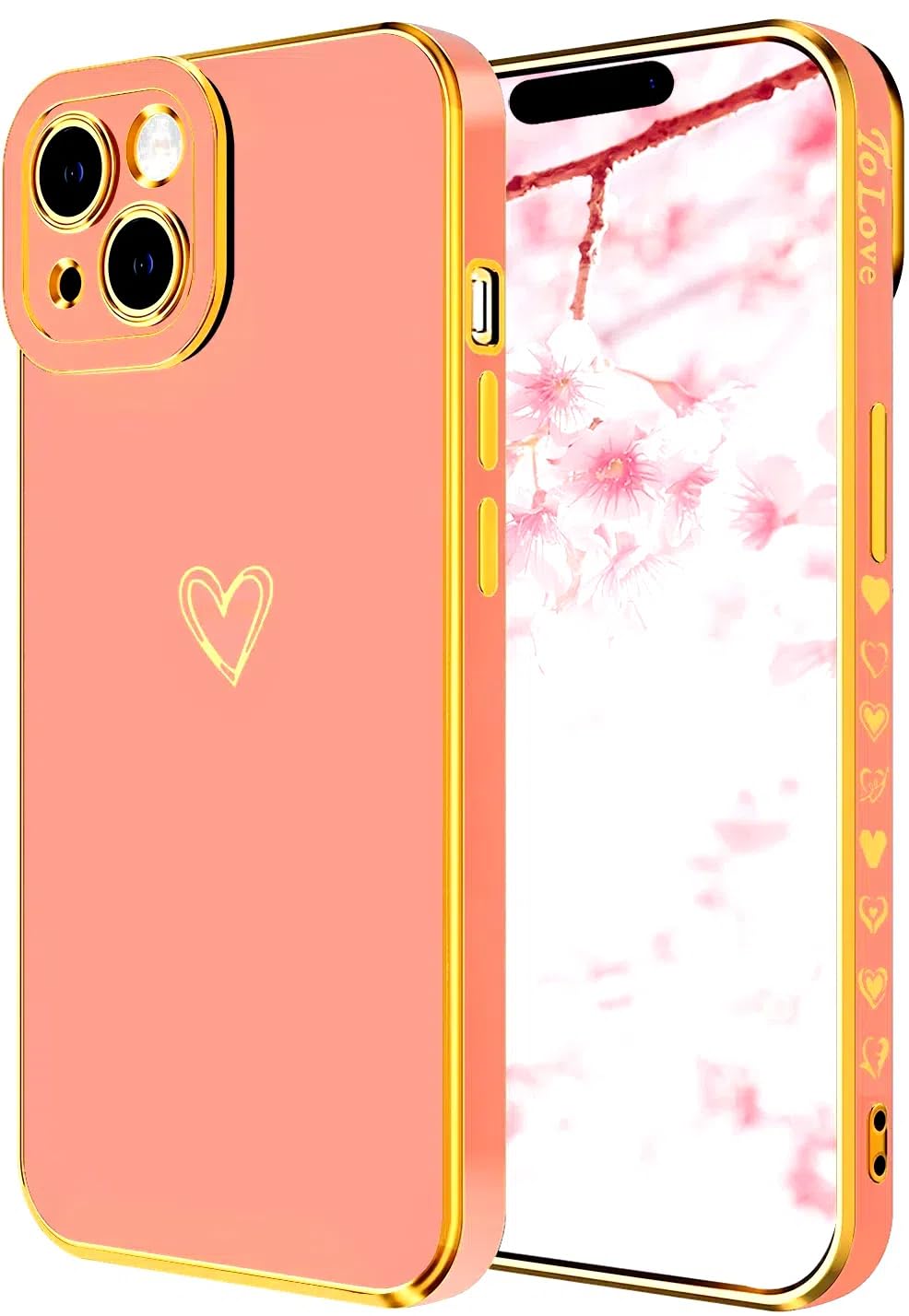 ROUTDOM Compatible with iPhone 14 Plus Heart Case
