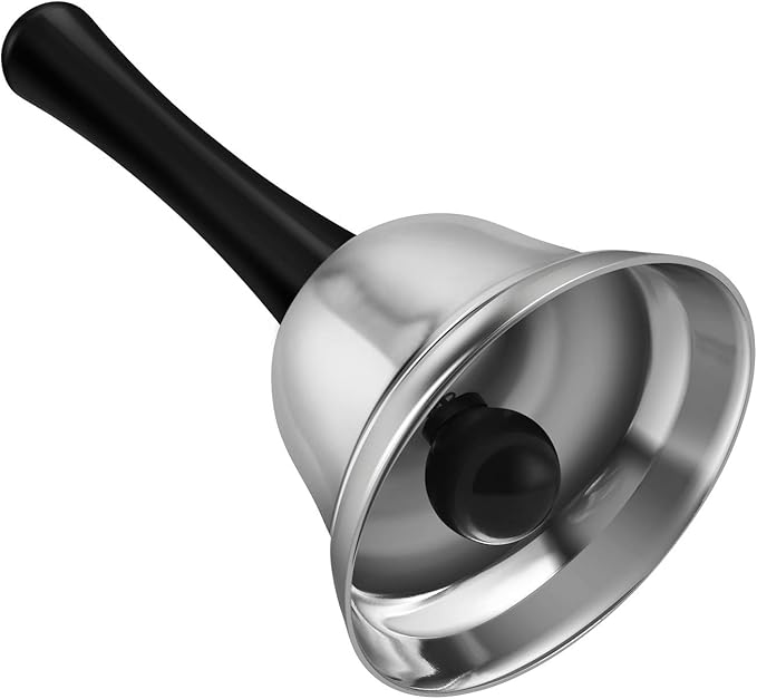Flexzion Hand Bell Call Bells with Silver Melodic Steel