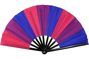 Strongest Link Bisexual BI Pride Large Black Clacking Fan