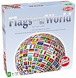 Tactic Games US Flags Around The World Family Board Game - Multiple-Choice Questions - Educational & Fun - Play & Learn About Flags, Nations & Geography