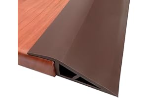 EASEINSTALL Floor-Transition-Strip Door-Threshold-Strips 72 inch, Threshold 3/4 to 4/5 in, Thresholds for Doorways, Edge-Reducer Threshold-Transition-Strip for Door/Floor (Coffee, 72 Inch)