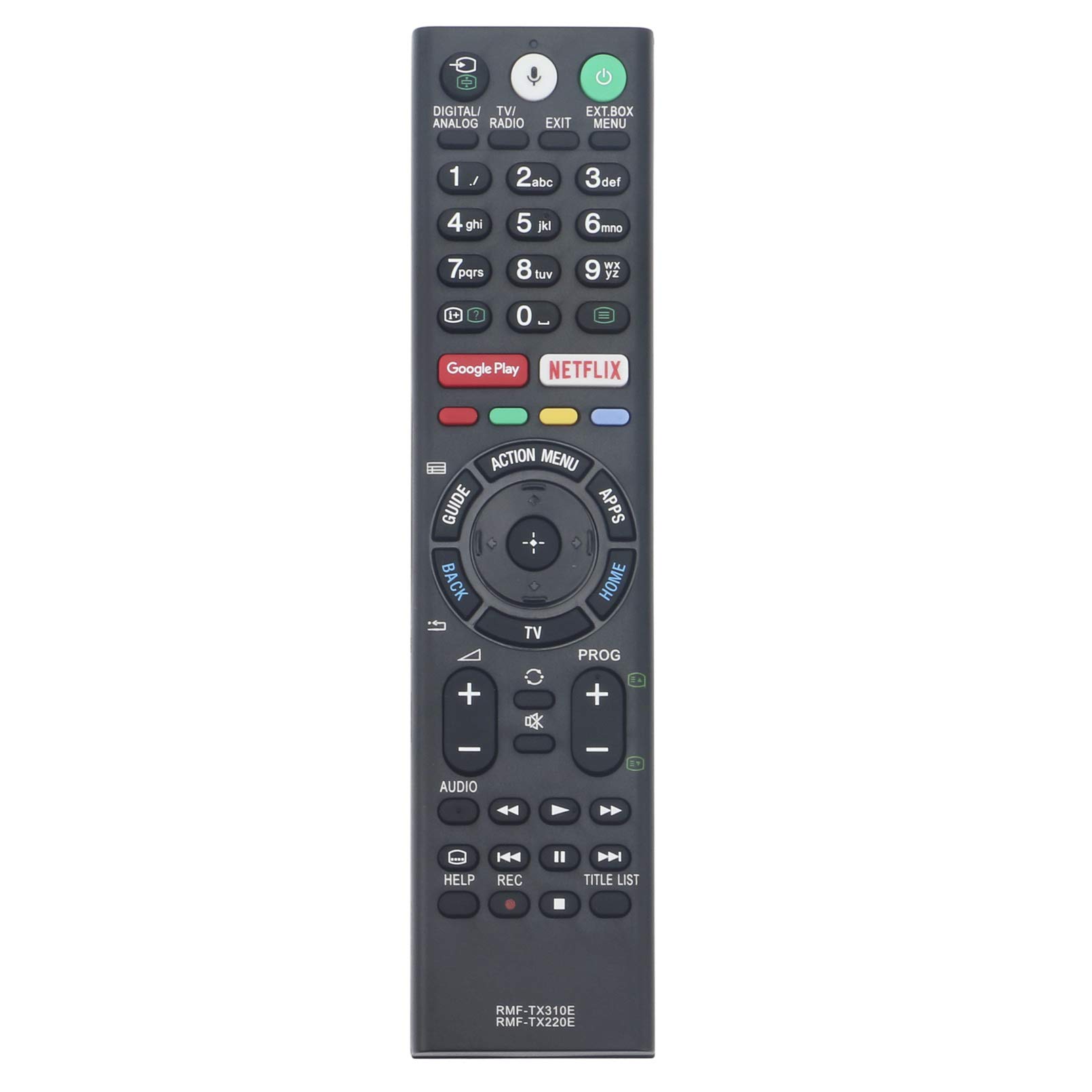 AULCMEET RMF-TX310E,RMF-TX220E Replaced Voice Remote Control Fit for Sony Bravia OLED TV KD-49XE8004 KD-49XE8005 KD-43XF8096 KD-43XF8505 KD-43XF8596 KD-43XF8599 KD-43XF8796 KD-43XF8577 KD-43XF8588