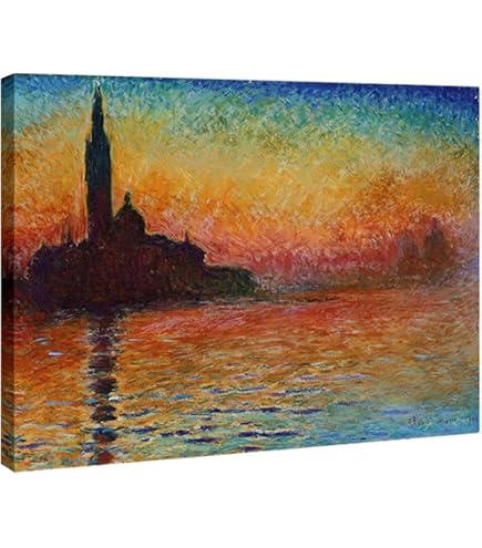 Amazon.com: Laminated Claude Monet Sunset Dusk Twilight in Venice