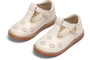 THEE BRON Vintage Cutout Whispering Petal Filigree T-Strap Mary Jane Oxfords for Little Girls