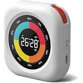 PERSUPER Visual Timer for Kids, Rechargeable 10-Hour Countdown/Up Timer | with 3 Volume Levels, 3 Brightness Display, and Magnetic, Homeschool Study Tool, Large Digital Timers for Classroom, Kitchen