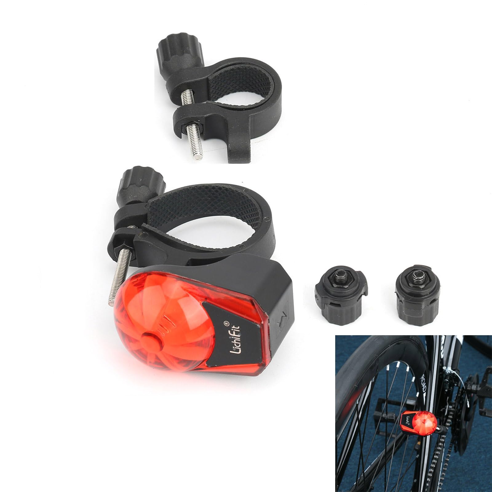 LICHIFIT Cycling Warning Light - Bicycle Wheel Fork Magnetic Induction Safety Tail Light