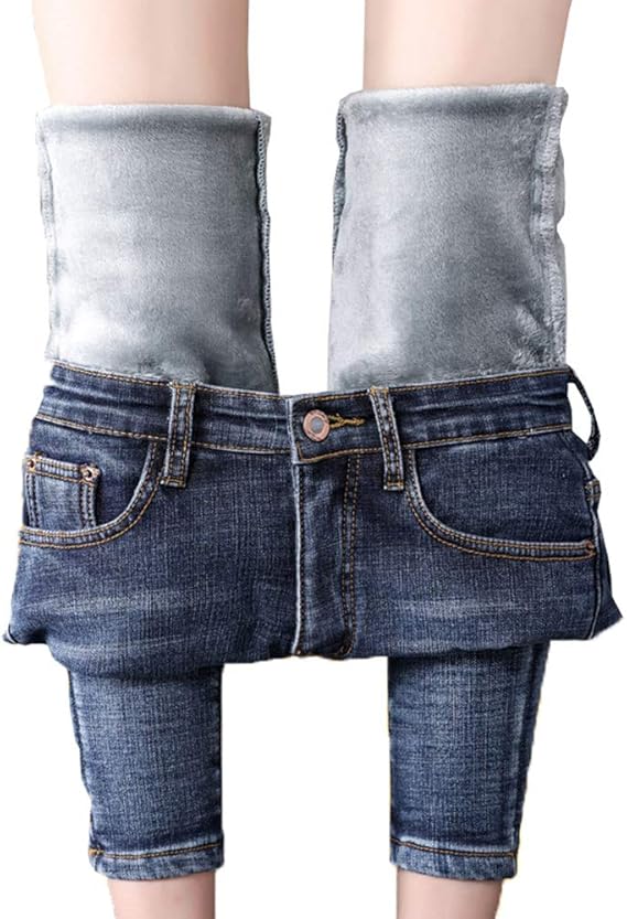 slim fit fleece lined jeans