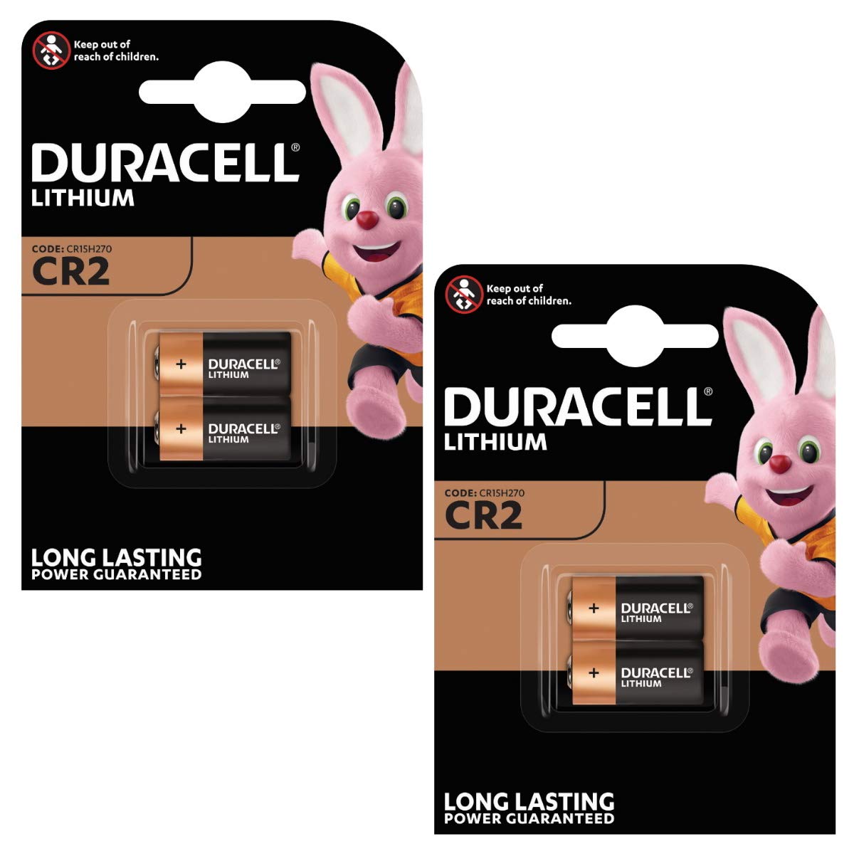 Duracell 4 x High Power CR2 3V Lithium Photo Battery - DLCR2 - EL1CR2 - CR15H270